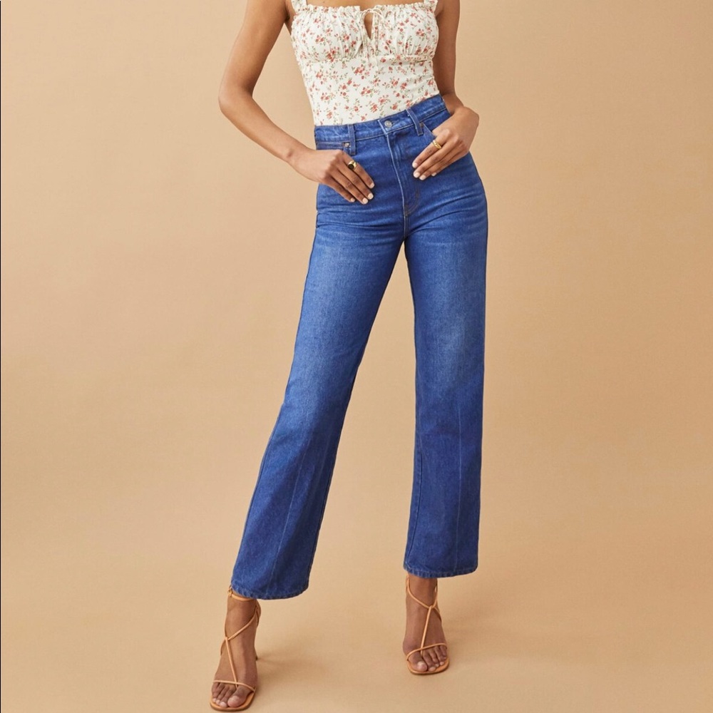Reformation Cowboy High Rise Straight Jeans